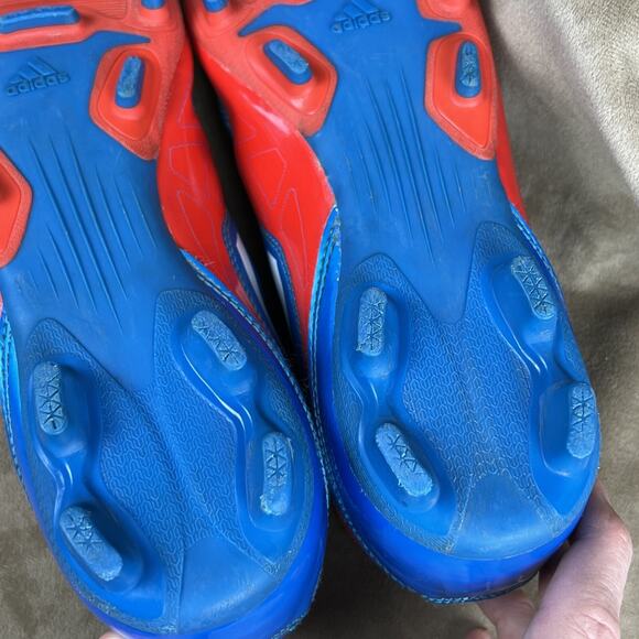 ADIDAS F-50 Boys 5.5 ~Traxion Soccer Cleats Red Blue - V24800 - Picture 12 of 14